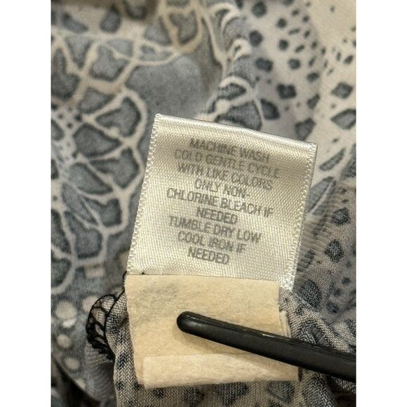 Y2K Babydoll Christopher & Banks Brown Short Sleeve Top Geometric Womens Medium - Picture 9 of 12